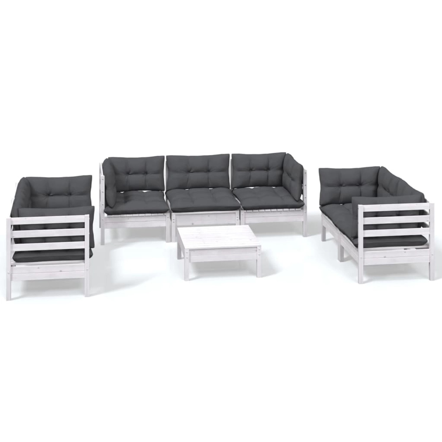 8-tlg. Garten-lounge-set Mit Kissen Kiefer Massivholz günstig online kaufen