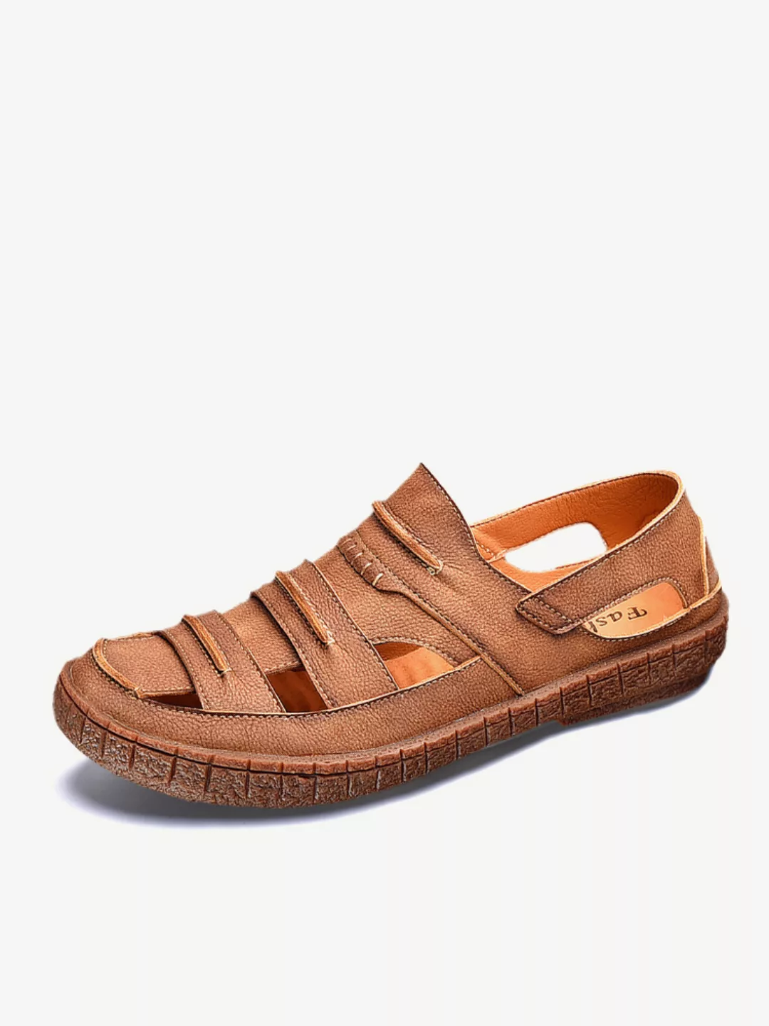 Herren Retro Leder Rutschfest Verschleißfest Soft Sohle Casual Sandalen günstig online kaufen