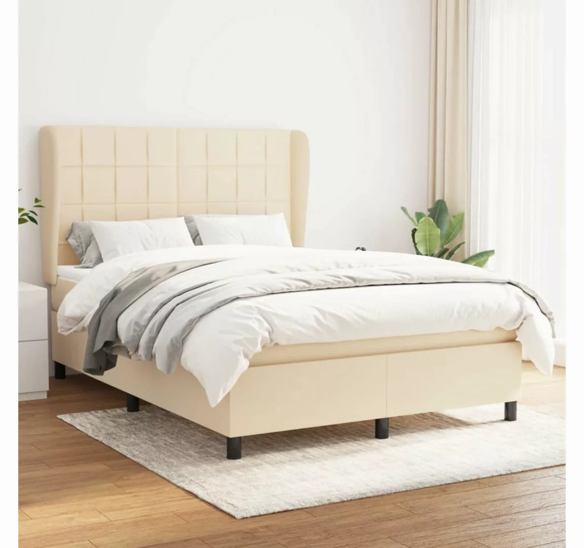 vidaXL Boxspringbett Bett Boxspringbett mit Matratze & Topper Stoff verschi günstig online kaufen