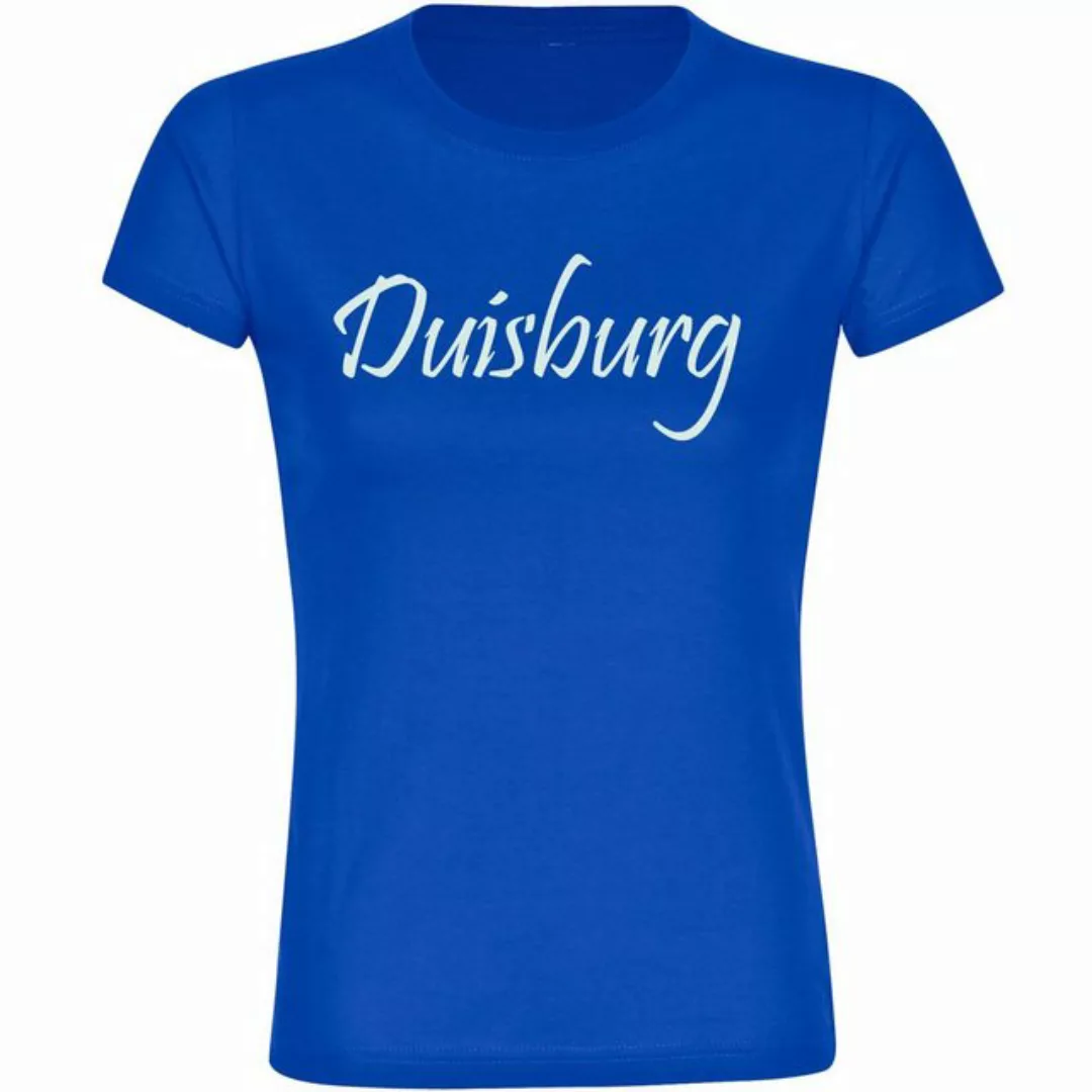 multifanshop T-Shirt Damen Duisburg - Schriftzug - Frauen günstig online kaufen