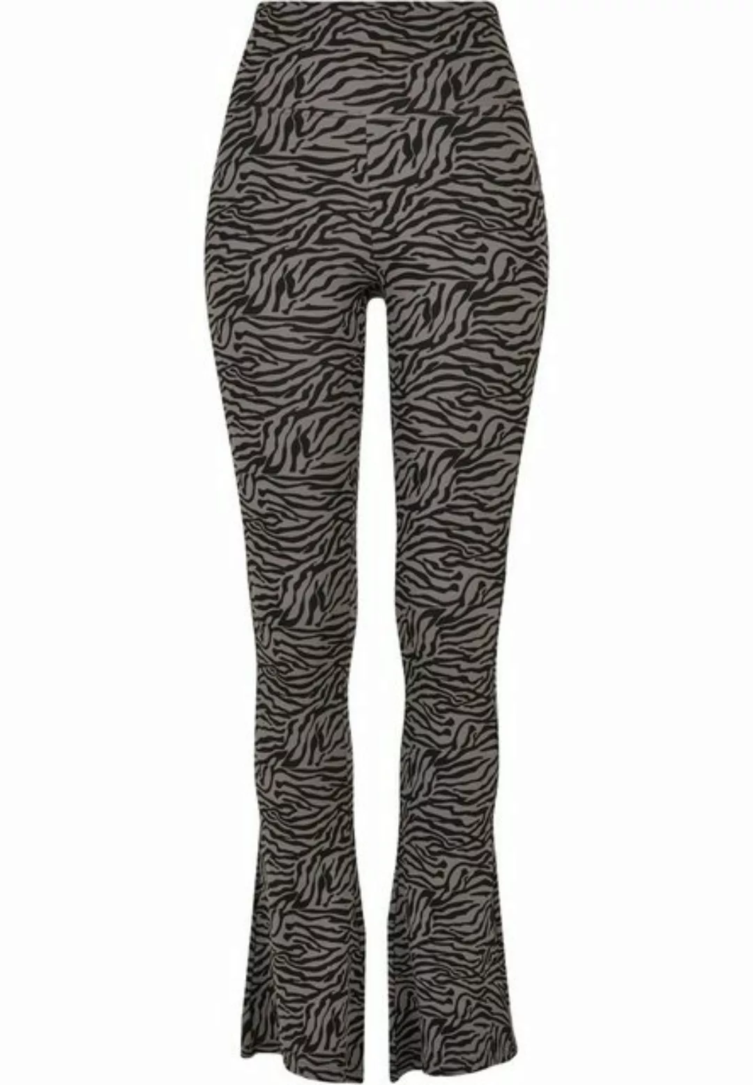 URBAN CLASSICS Leggings Damen Ladies High Waist Zebra Boot Cut Leggings (1- günstig online kaufen