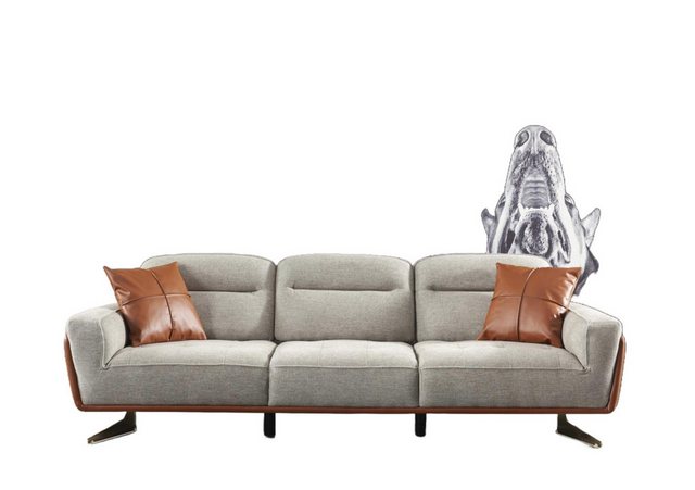 Xlmoebel 4-Sitzer Bequemes 260cm großes Stoffsofa für das Wohnzimmer, Herge günstig online kaufen