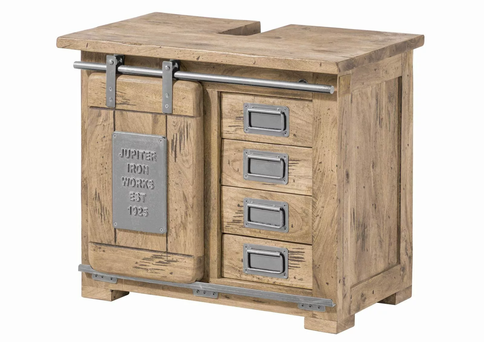 Massivmoebel24 Waschbeckenunterschrank #382 (Unterschrank Mango 70x40x60 günstig online kaufen
