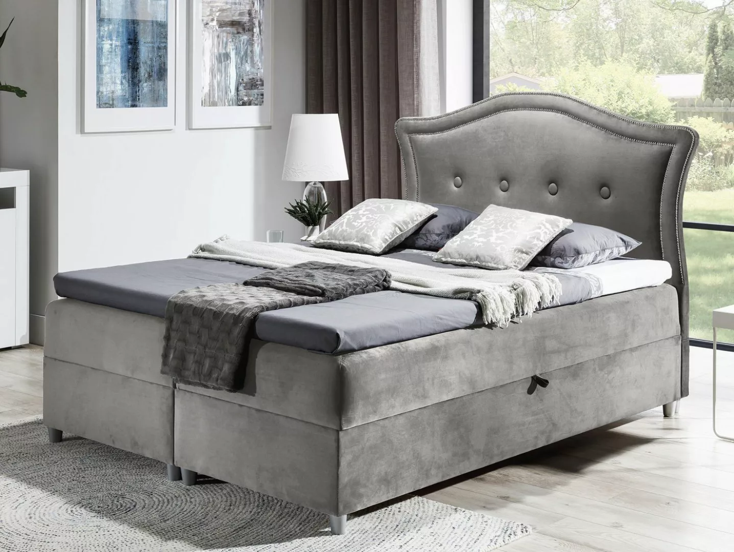 99rooms Boxspringbett Lulu (Schlafzimmerbett, Bett), 120/140/160/180 x 200 günstig online kaufen