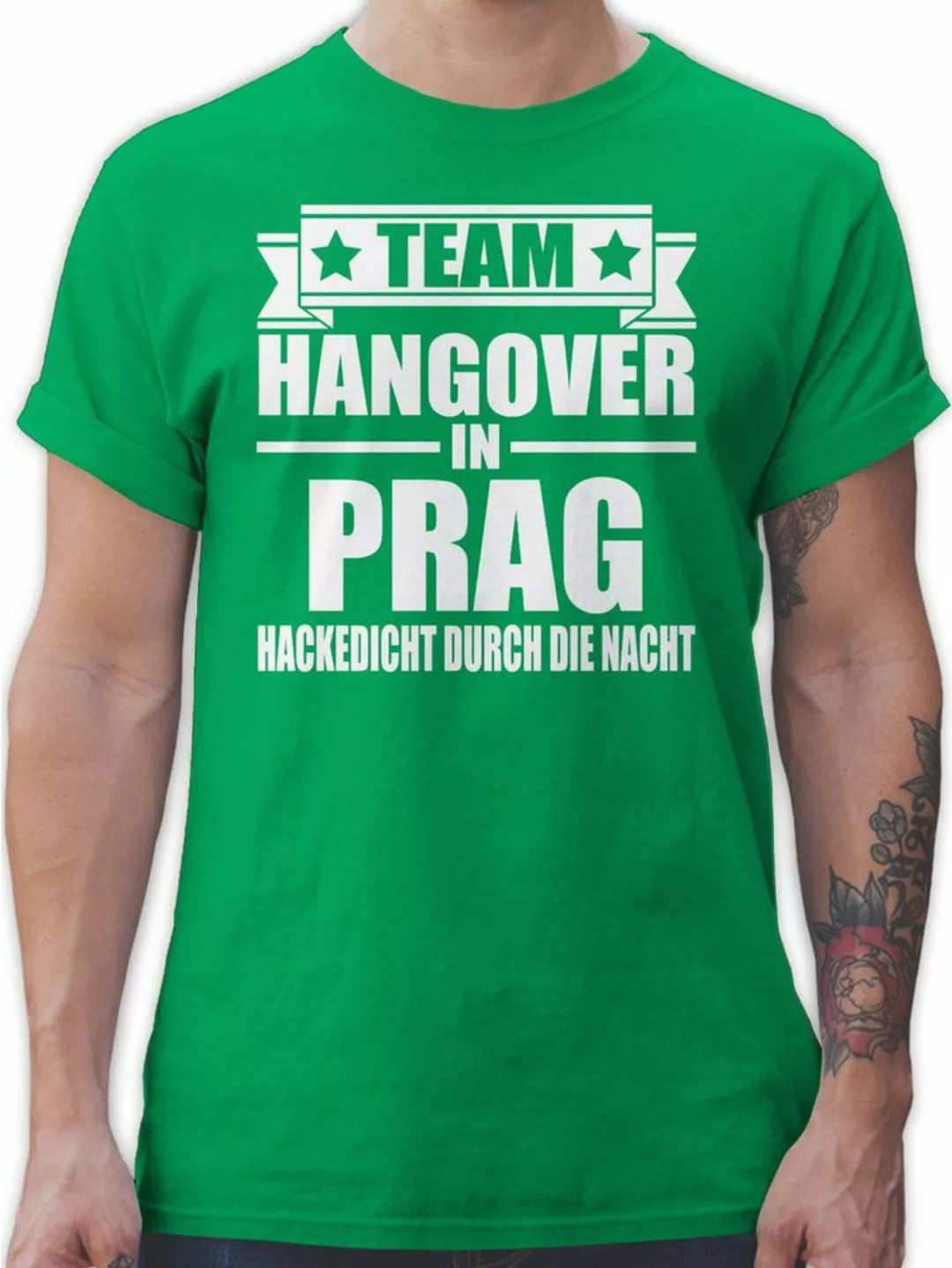 Shirtracer T-Shirt Team Hangover in Prag JGA Männer günstig online kaufen