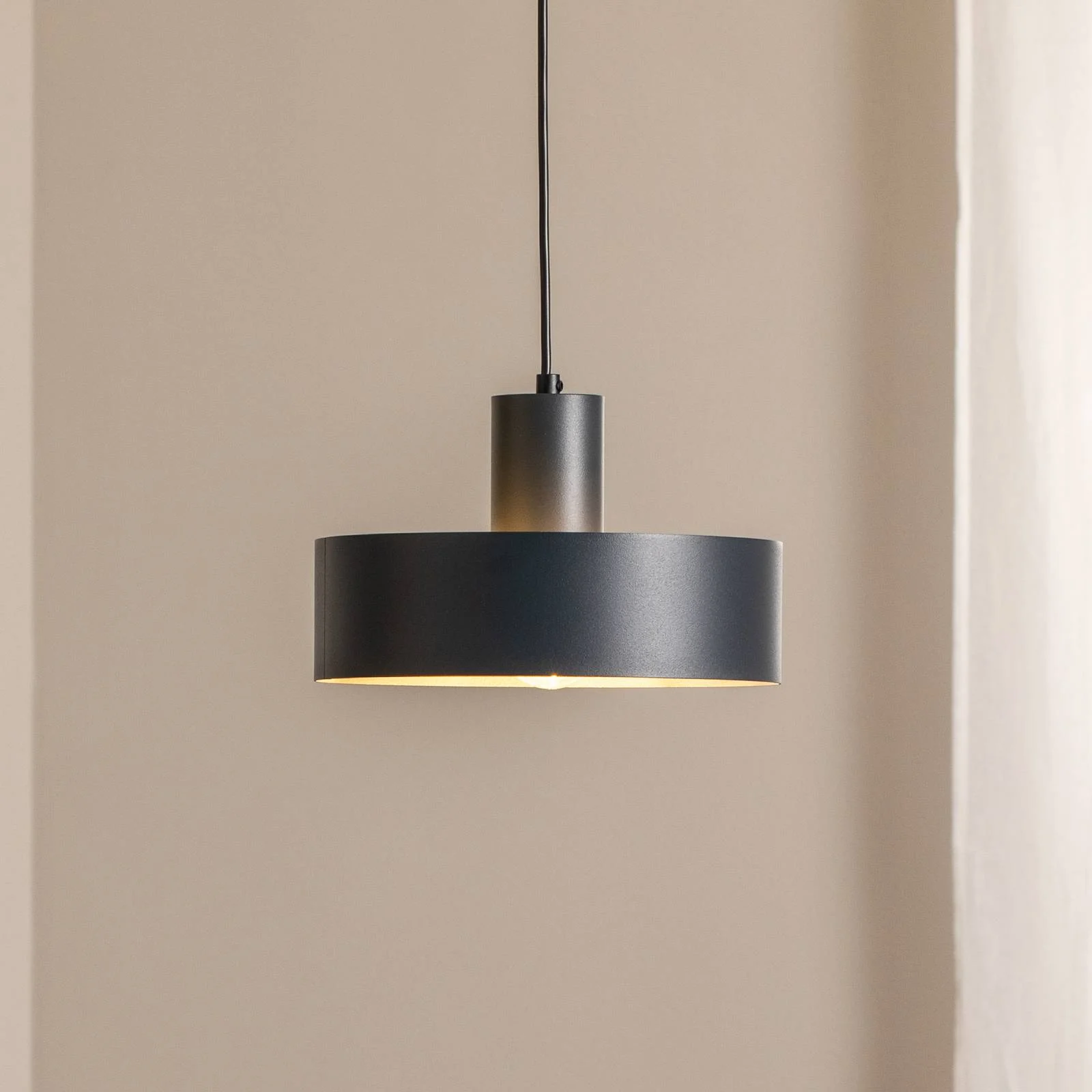 Hängeleuchte Rif M, anthrazit, 1-flammig, Ø 25 cm, Stahl günstig online kaufen