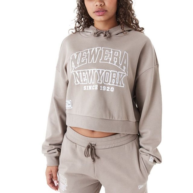 New Era Kapuzenpullover Cropped ash brown günstig online kaufen