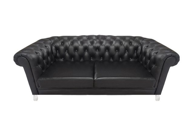 JVmoebel 2-Sitzer Schwarzes Chesterfield Designer Wohhnzimmer Polster Couch günstig online kaufen