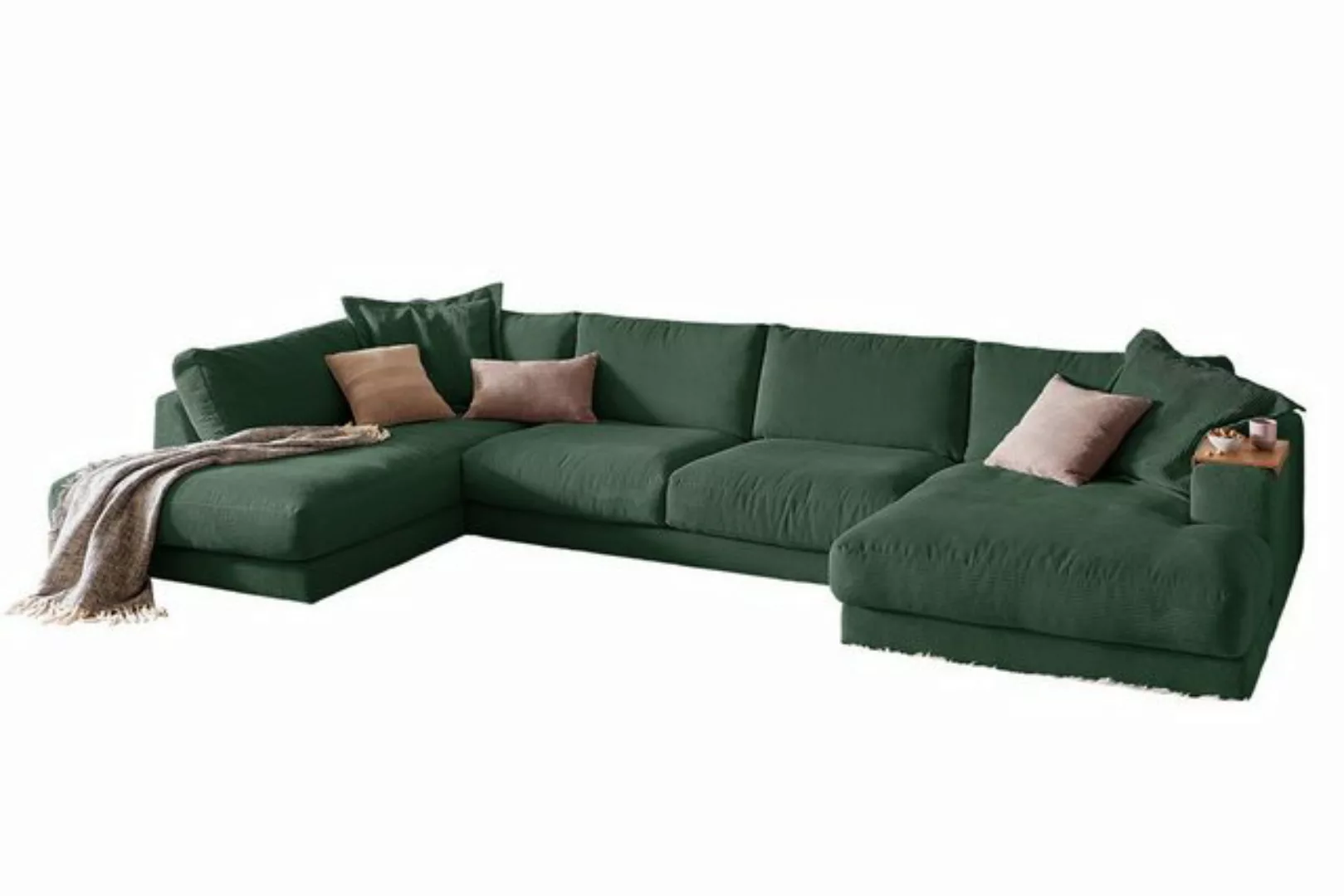 KAWOLA Wohnlandschaft MADELINE, Sofa U-Form Cord, Longchair rechts od. link günstig online kaufen