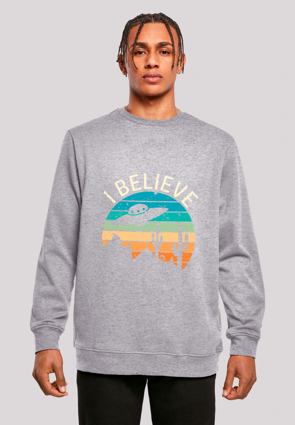 F4NT4STIC Sweatshirt "I Believe UFO Alien Sonnenuntergang", Premium Qualitä günstig online kaufen