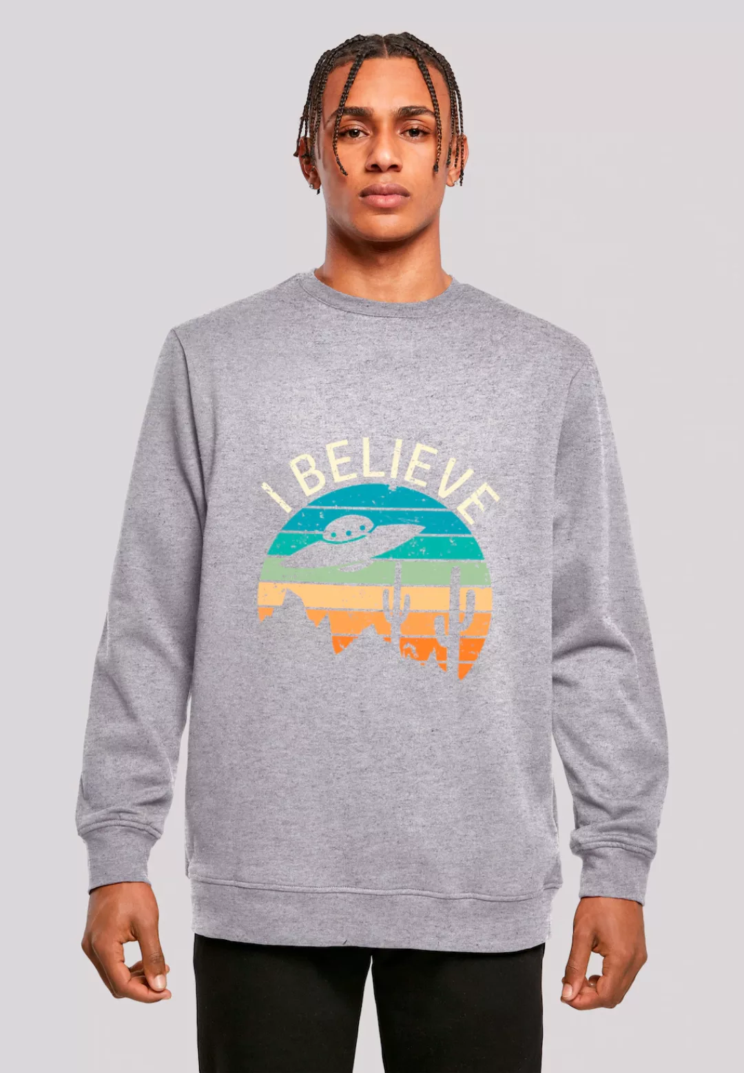 F4NT4STIC Sweatshirt "I Believe UFO Alien Sonnenuntergang", Premium Qualitä günstig online kaufen