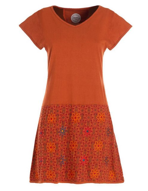 Vishes Tunikakleid Damen Sommerkleid Kurzarm Blumen-Kleid Tunika-Kleid T-Sh günstig online kaufen
