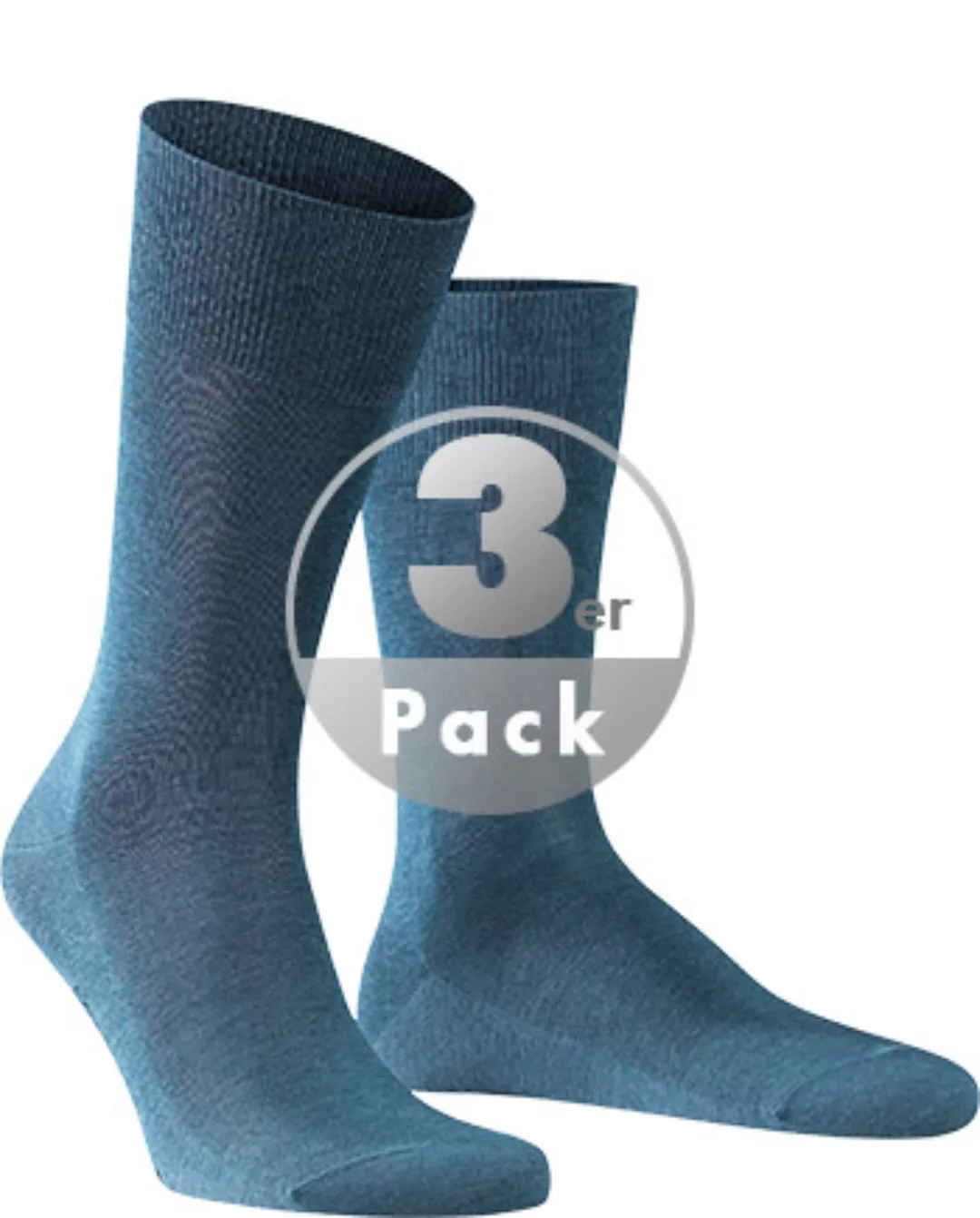 FALKE Tiago Herren Socken, 45-46, Blau, Uni, Baumwolle, 14662-667006 günstig online kaufen