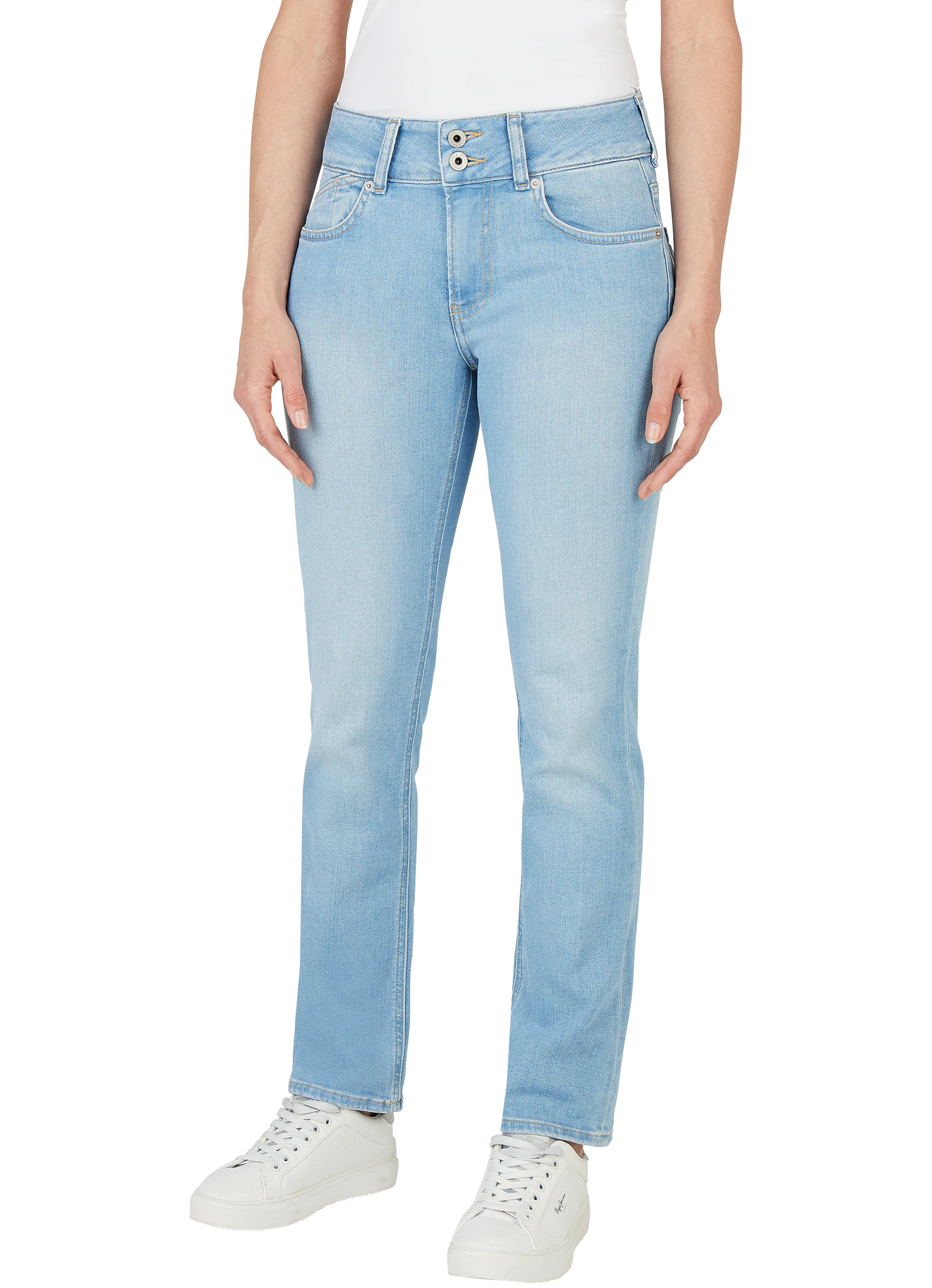 Pepe Jeans Slim-fit-Jeans "SLIM JEANS MW", mit extrabreitem Bund mit Doppel günstig online kaufen