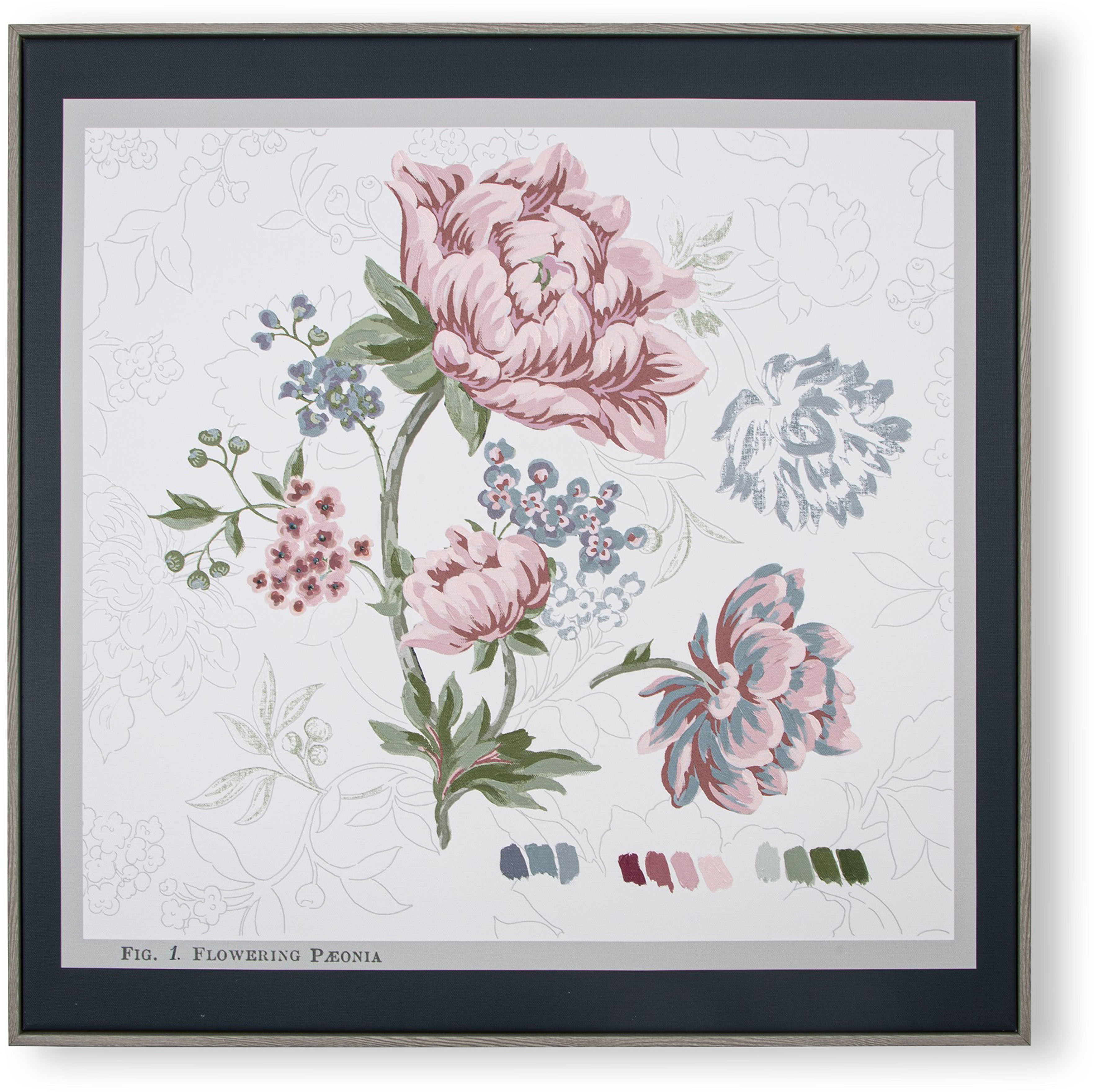 LAURA ASHLEY Bild mit Rahmen "Floral", (1 St.), Bilder 60x60cm günstig online kaufen