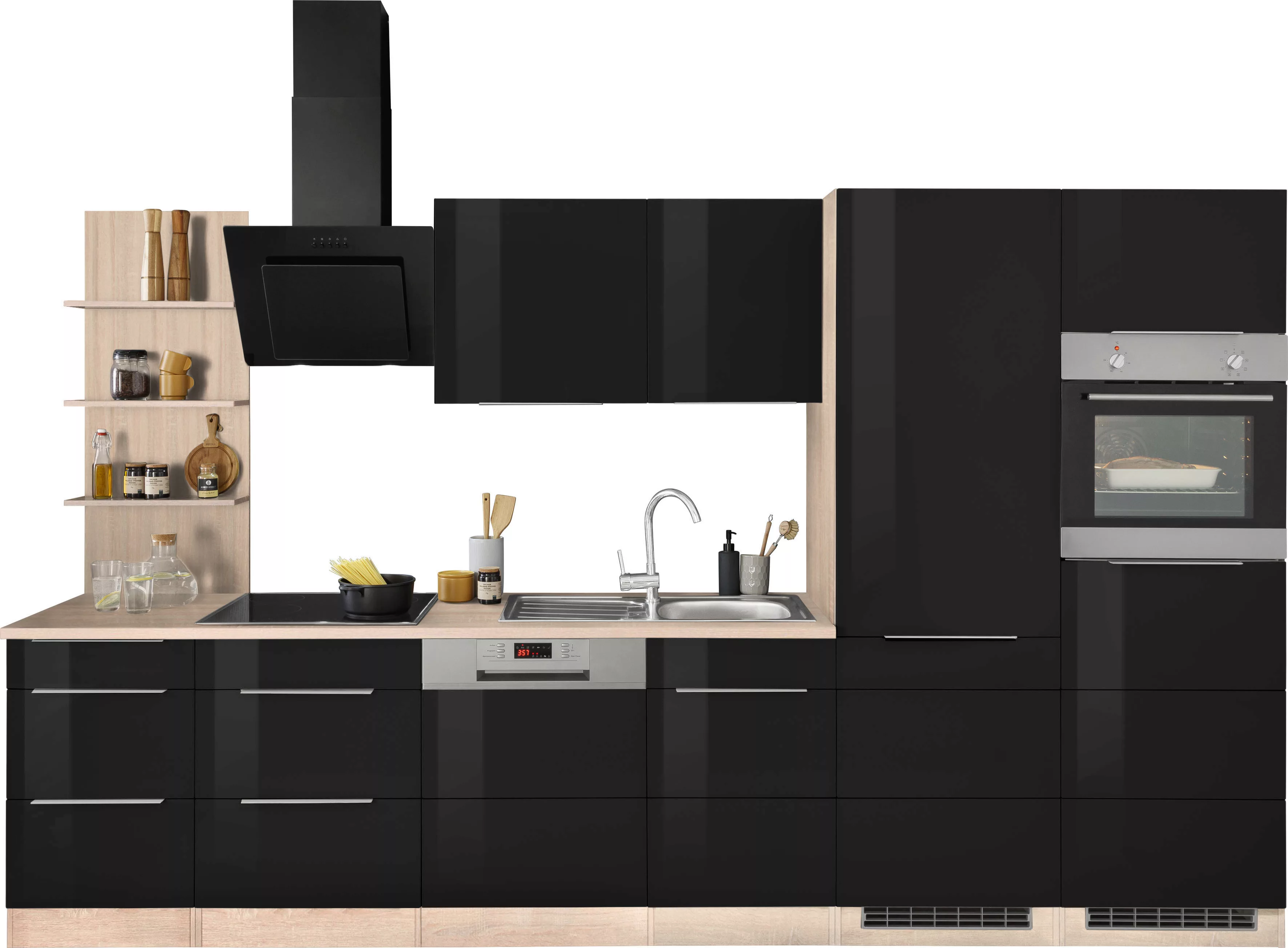 KOCHSTATION Küchenzeile »KS-Brindisi Breite 340 cm«, wahlweise mit E-Geräte günstig online kaufen
