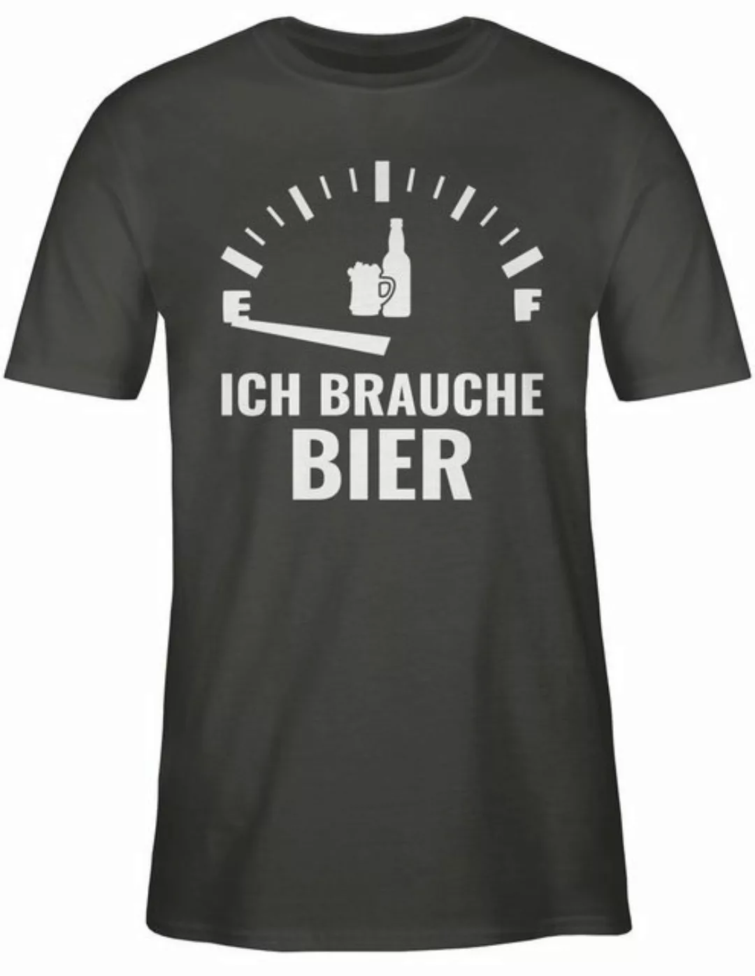 Shirtracer T-Shirt Ich brauche Bier - weiß Sprüche Statement mit Spruch günstig online kaufen