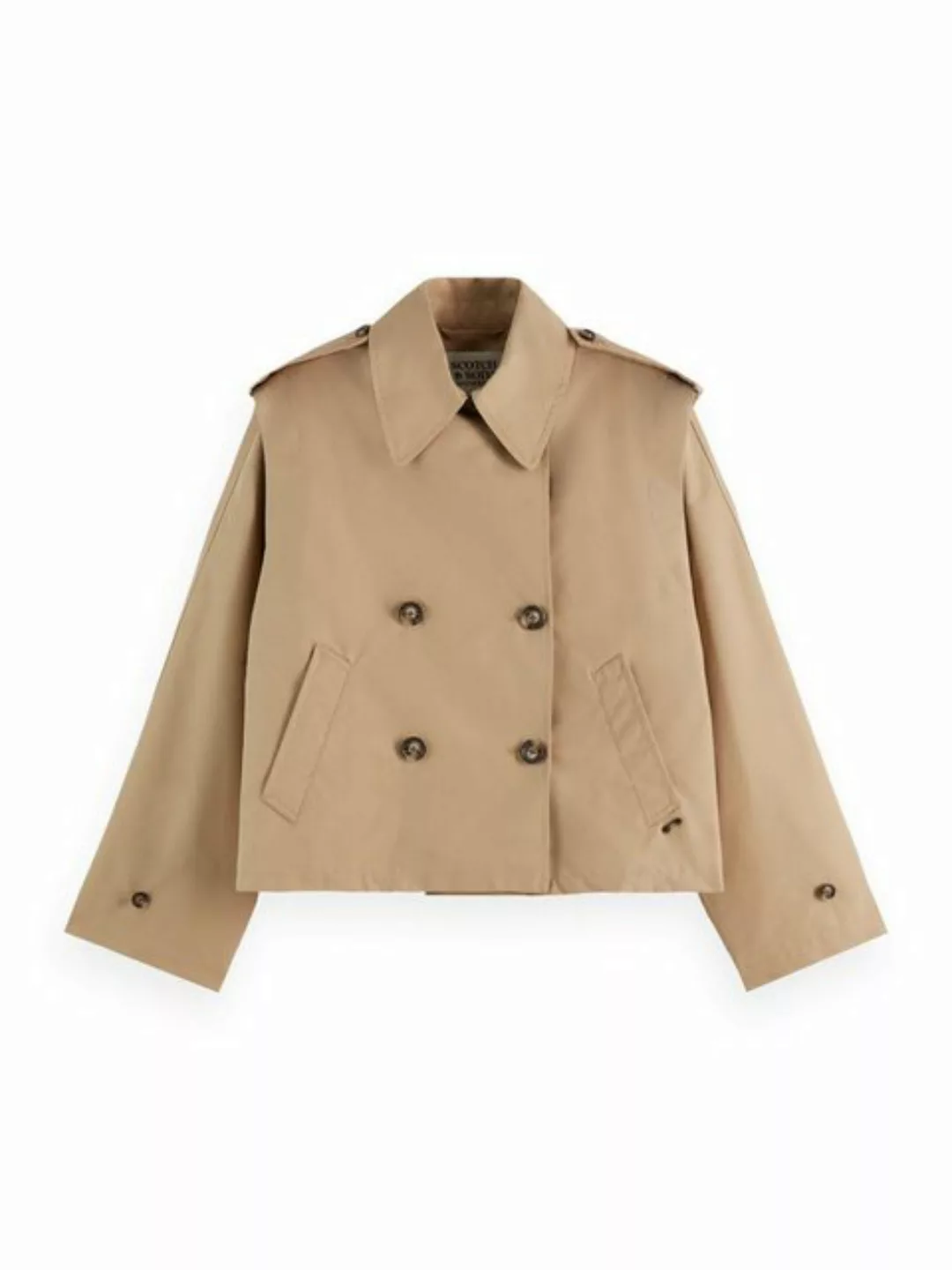 Scotch & Soda Outdoorjacke COTTON BLEND SHORT TRENCHCOAT, MEDIUM BEIGE günstig online kaufen