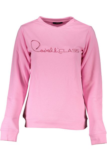 Cavalli Class Sweatshirt Damen-Sweatshirt Rosa: Langarm, Stickerei & Logo günstig online kaufen