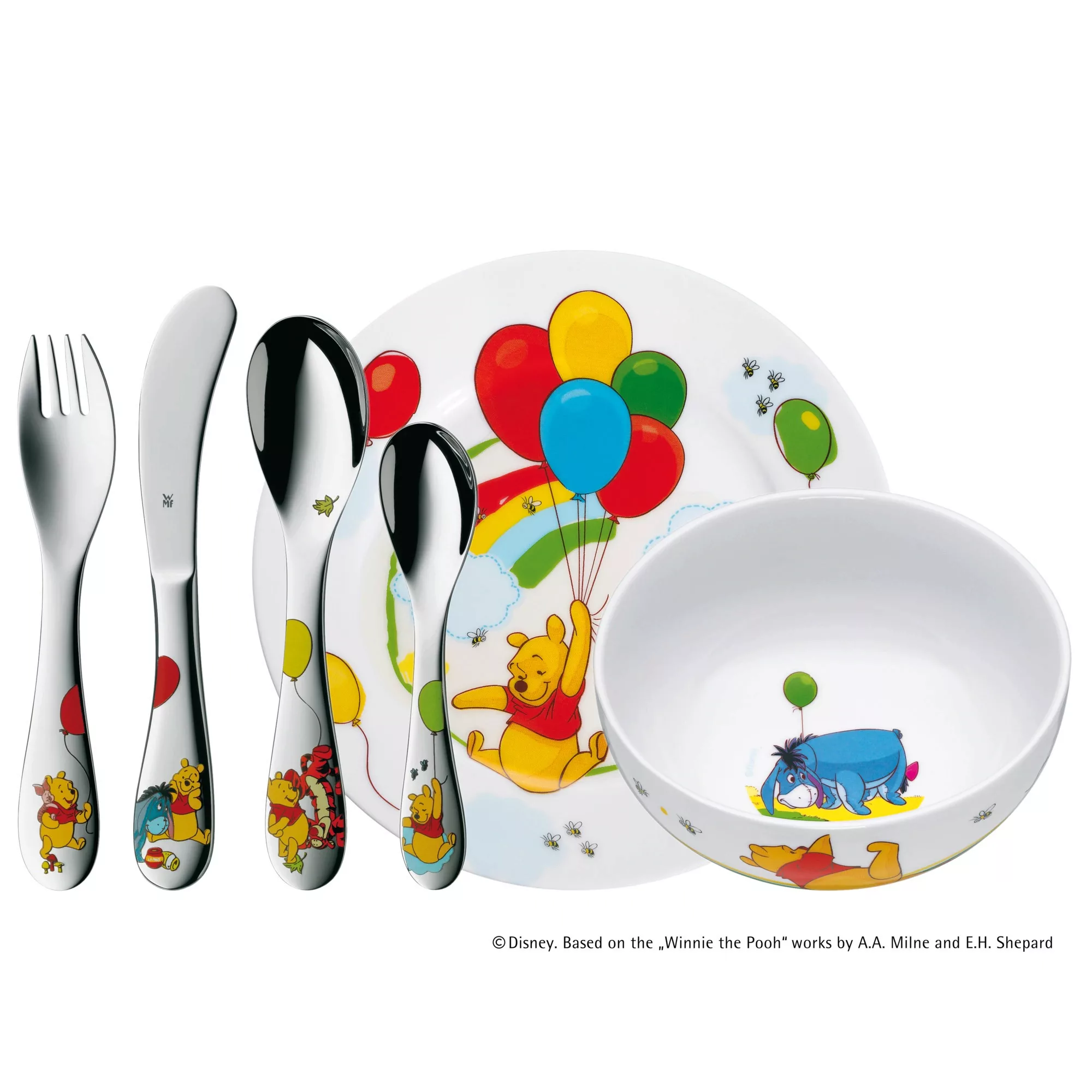 WMF Kindergeschirr-Set »Winnie Pooh«, (Set, 6 tlg.), inkl.Kindermesser mit günstig online kaufen