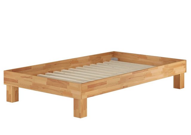 ERST-HOLZ Bett Doppelbett Buche massiv geölt 140x200 mit Rollrost, Buchenho günstig online kaufen