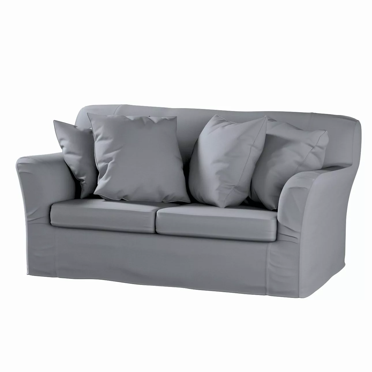 Bezug für Tomelilla 2-Sitzer Sofa nicht ausklappbar, silbergrau, Sofahusse, günstig online kaufen