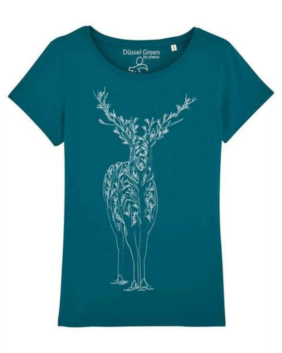 T-shirt - Print Weißer Hirsch günstig online kaufen