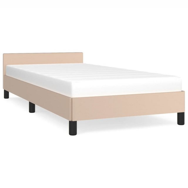 vidaXL Bett Bettgestell mit Kopfteil Cappuccino-Braun 80x200 cm Kunstleder günstig online kaufen