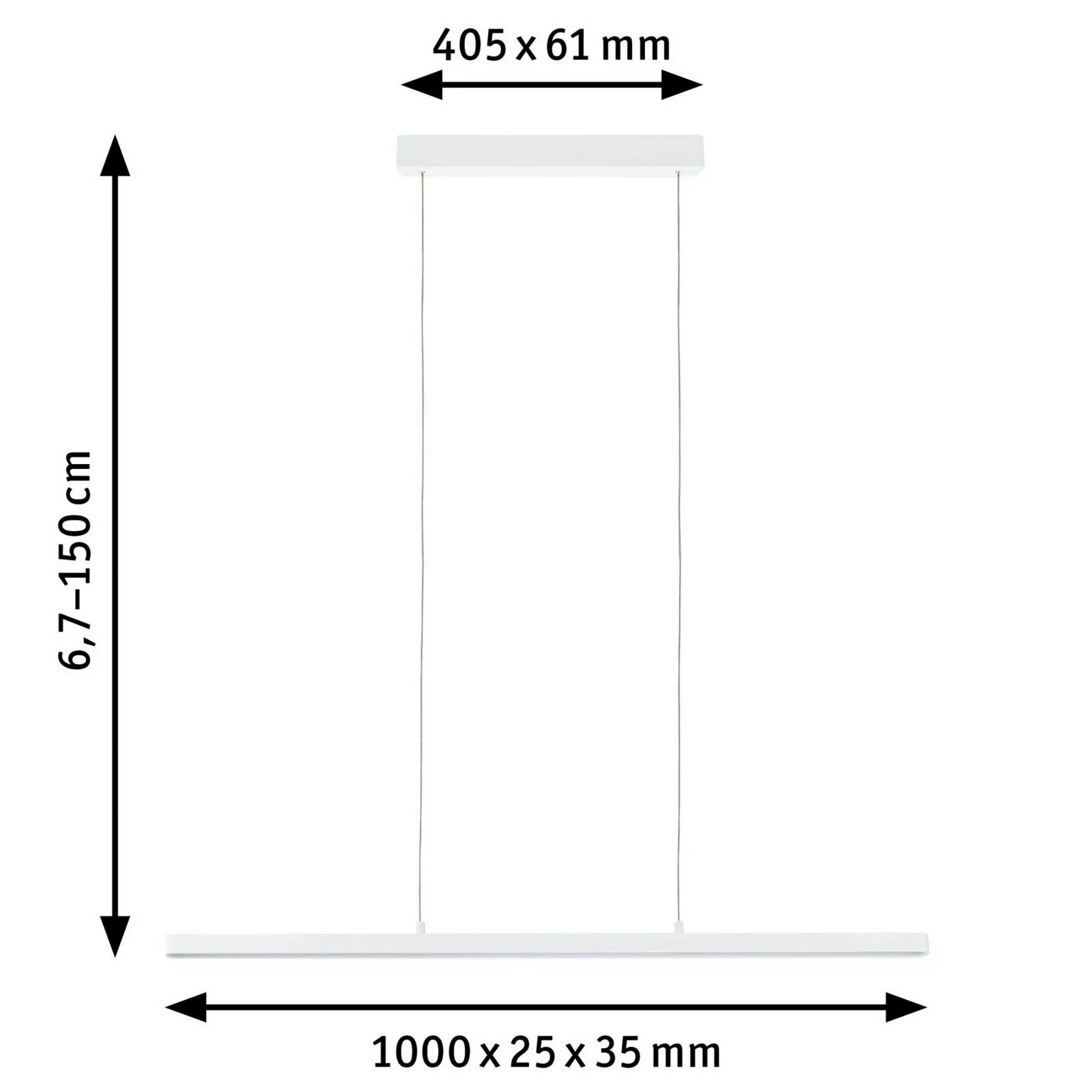 Paulmann Lento LED-Pendel ZigBee CCT dim weiß günstig online kaufen