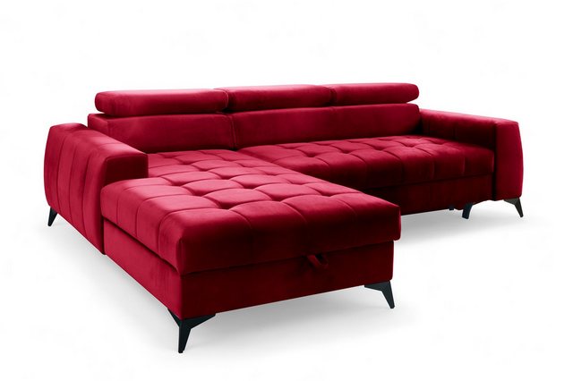 Fun Möbel Ecksofa Schlafsofa Sofa AGNESA XS Stoff Salvador, inkl. Bettkaste günstig online kaufen