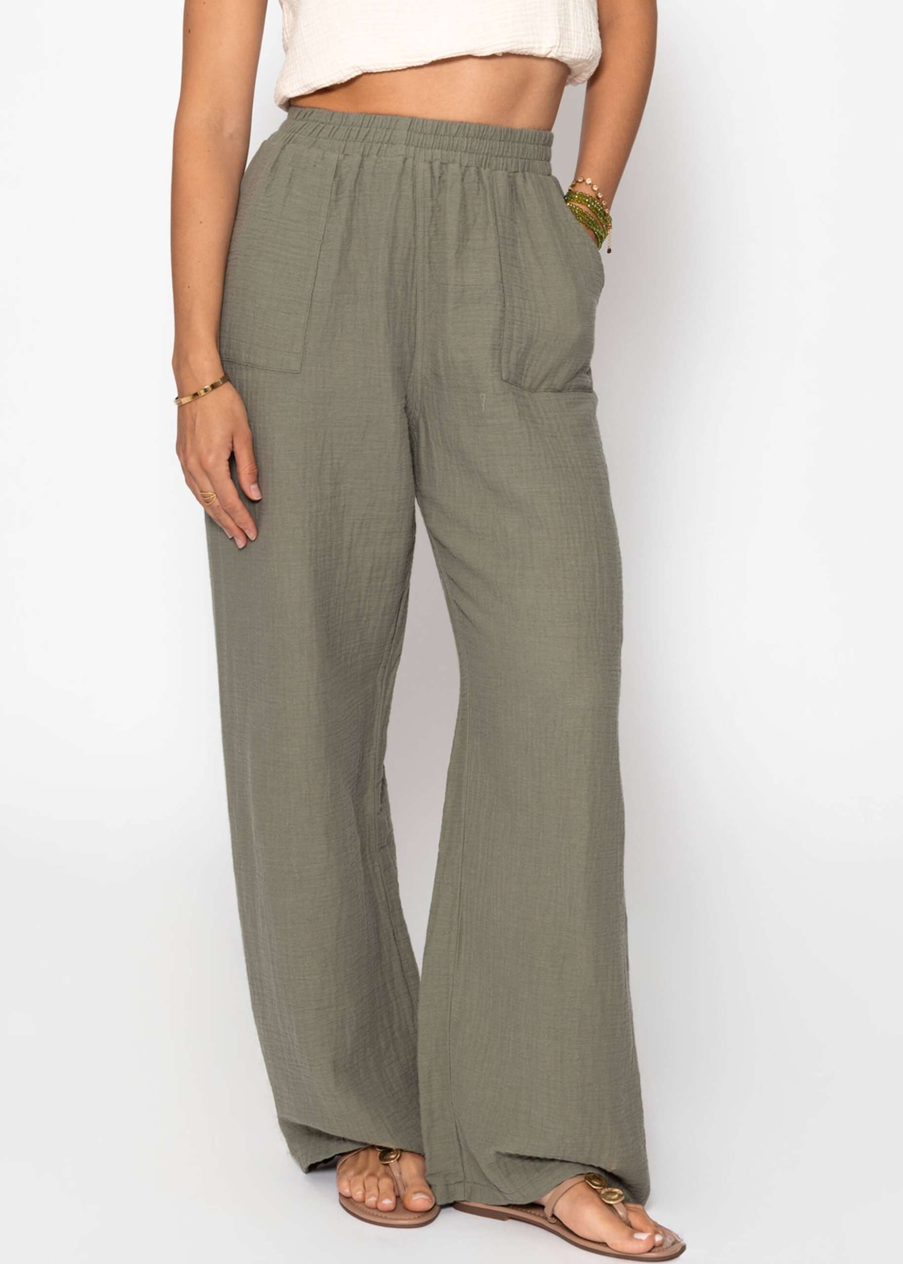 SASSYCLASSY Stoffhose Musselin Hose Damen aus günstig online kaufen