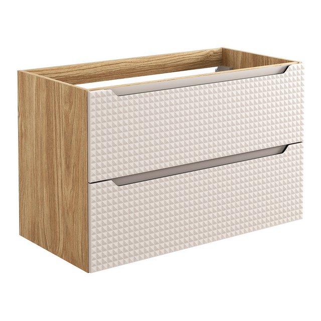 Lomadox Waschbeckenschrank LONDON-56-BEIGE mit Schubladen, in Eiche mit bei günstig online kaufen