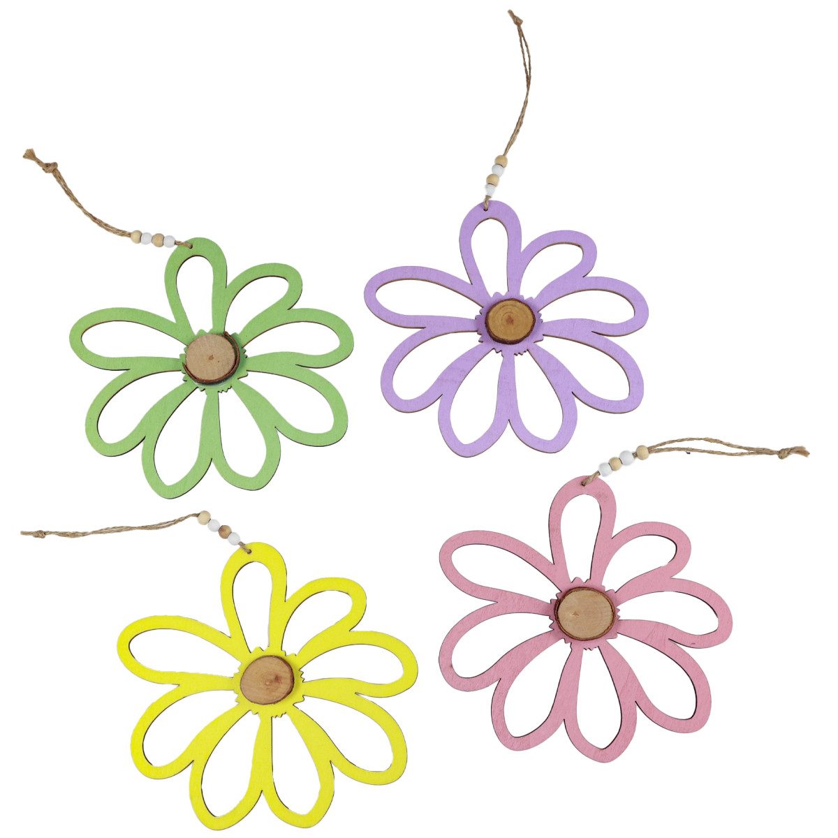 Viana Dekofigur Holzblumen Deko-Anhänger Frühling Sommer günstig online kaufen