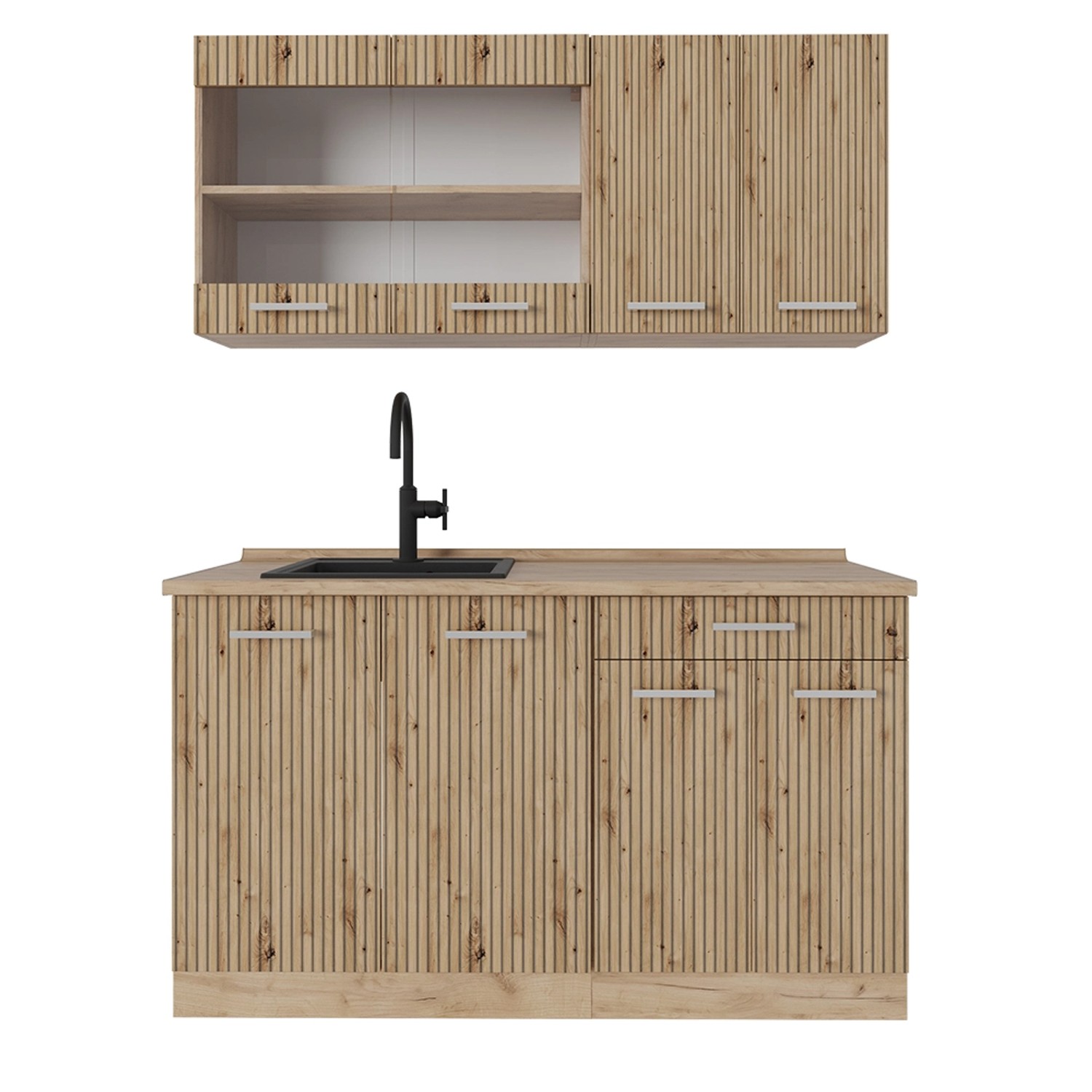 Vicco Küchenzeile R-Line, Artisan-Eiche/Goldkraft Eiche, 140 günstig online kaufen