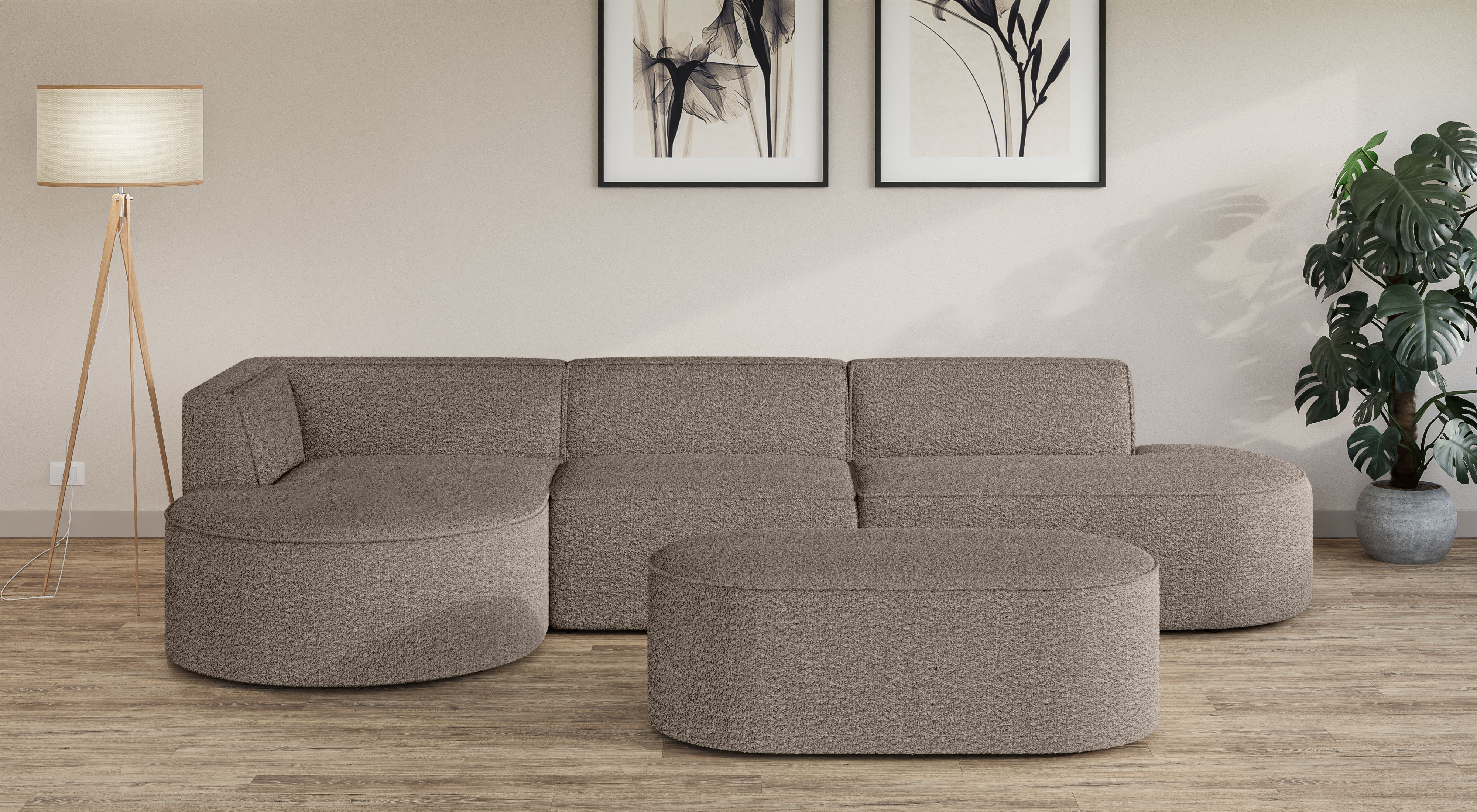 andas Ecksofa "EIVIND Designer Sofa mit Ottomane rechts/links, B/T/H: 343/1 günstig online kaufen
