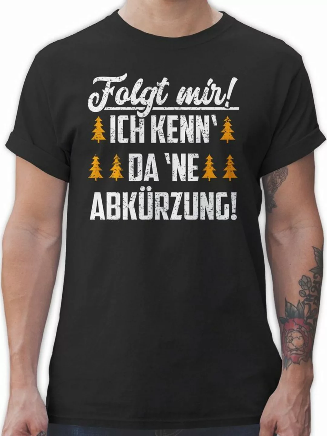 Shirtracer T-Shirt Folgt mir! Ich kenn' da 'ne Abkürzung! Sport Zubehör günstig online kaufen