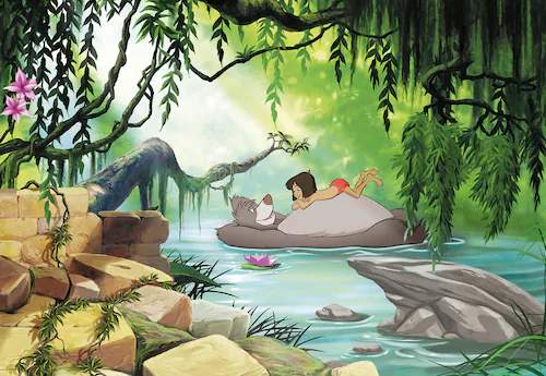 Komar Fototapete »Jungle book swimming with Baloo«, 368x254 cm (Breite x Hö günstig online kaufen