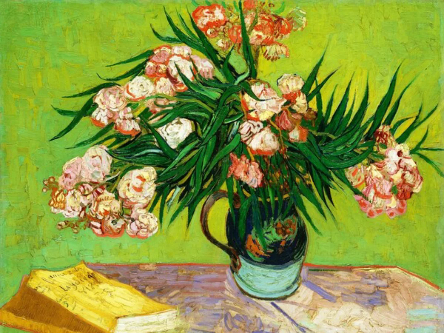 Poster / Leinwandbild - Oleander Von Vincent Van Gogh günstig online kaufen