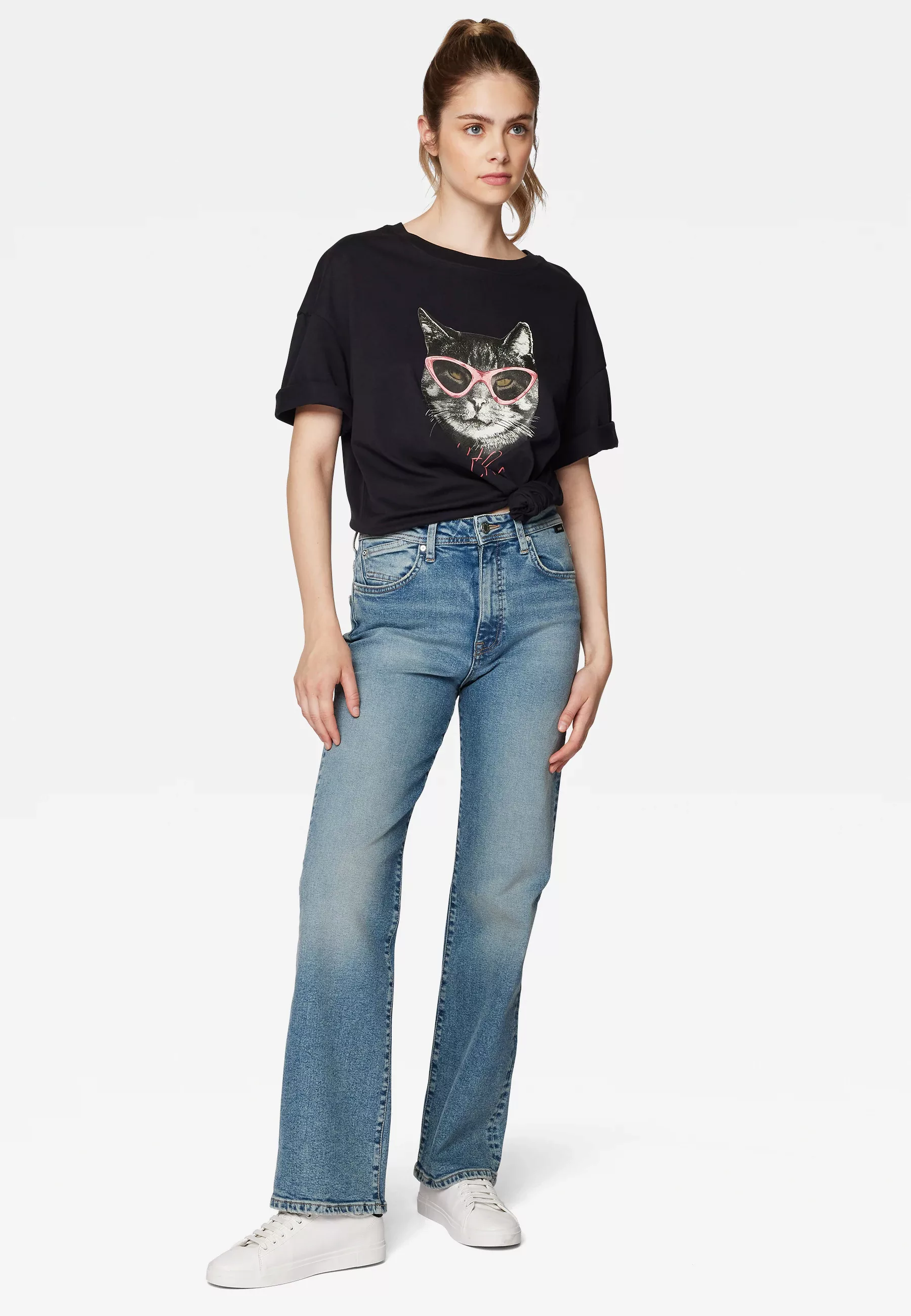 Mavi Rundhalsshirt "CAT PRINT TEE", Print T-Shirt günstig online kaufen