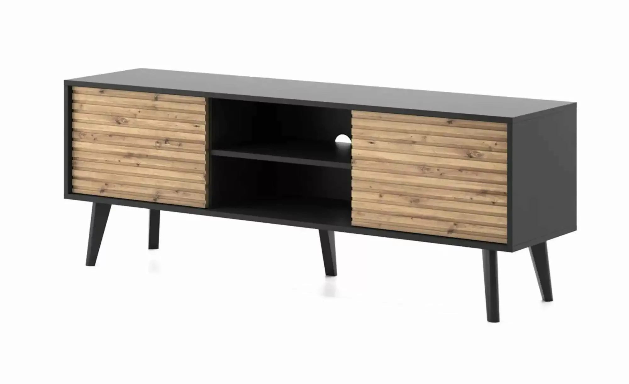 Lowboard  Willow ¦ schwarz ¦ Maße (cm): B: 154 H: 56 Kommoden & Sideboards günstig online kaufen