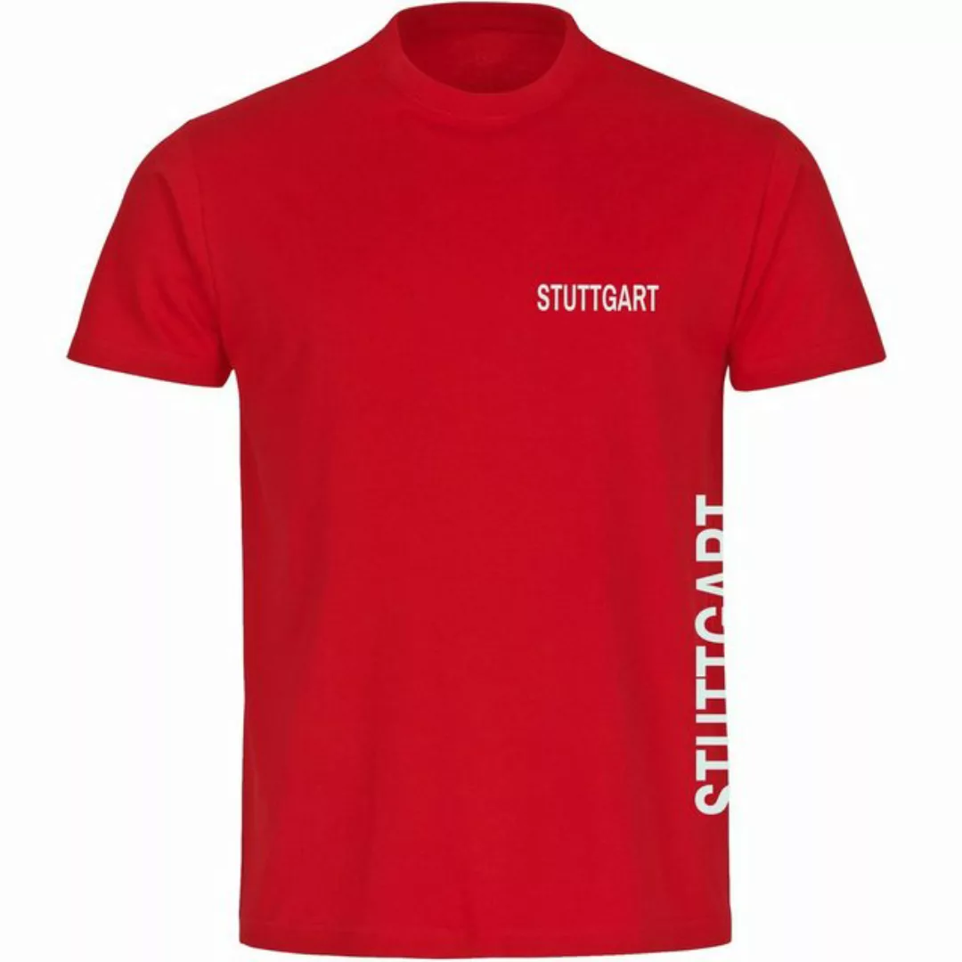 multifanshop T-Shirt Herren Stuttgart - Brust & Seite - Männer günstig online kaufen