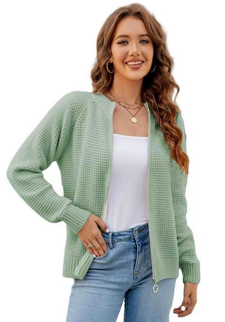 AUKUU Cardigan S-Größe Einfache Reißverschluss-Pulloverjacke für Herbst und günstig online kaufen