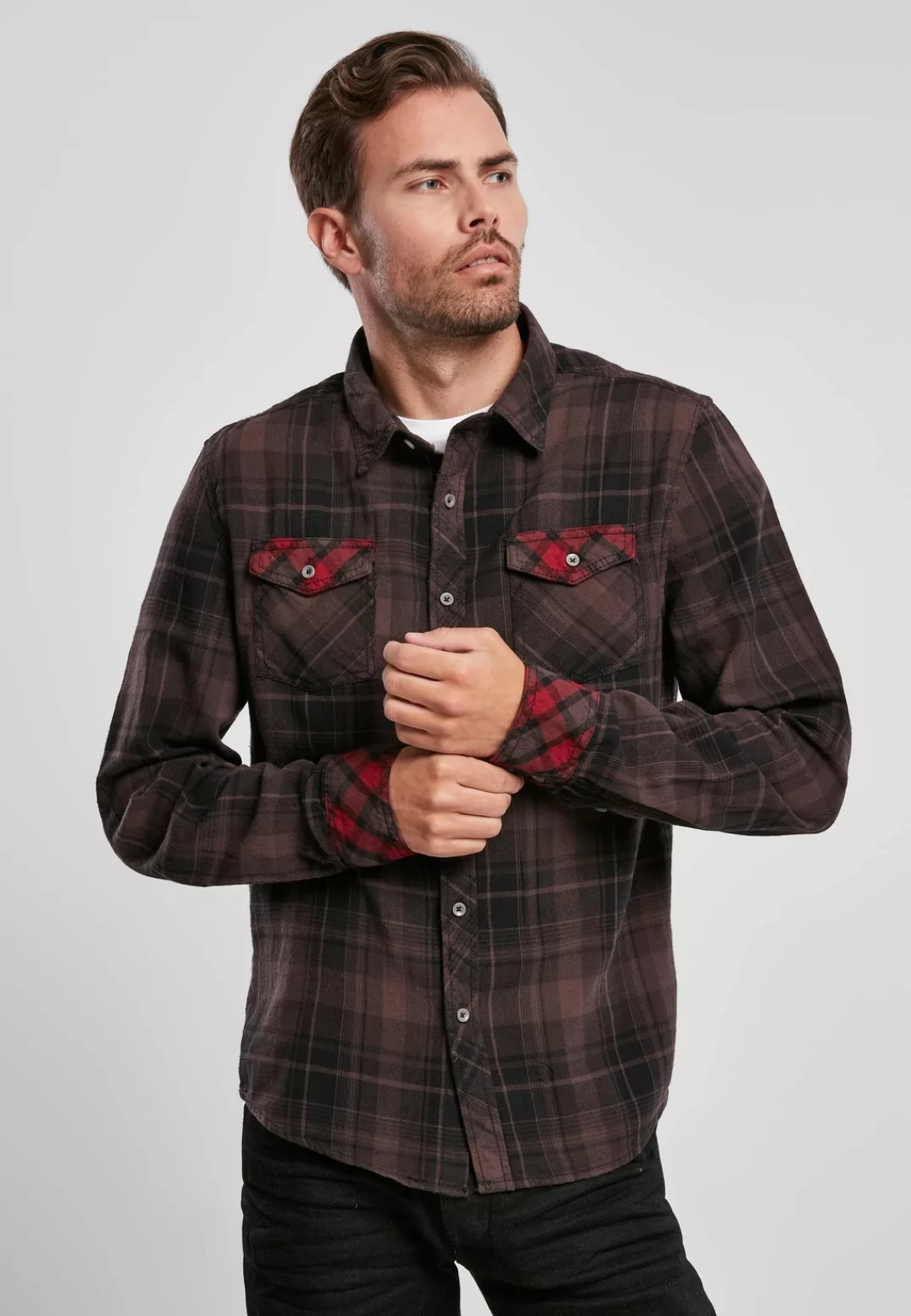 Brandit Langarmhemd "Brandit Herren Duncan Checked Shirt", (1 tlg.) günstig online kaufen