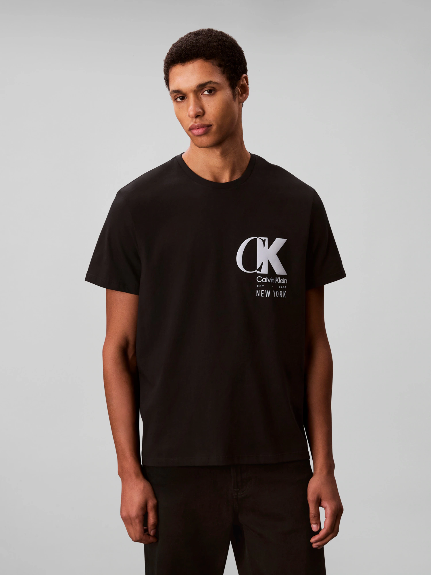 Calvin Klein T-Shirt "SS 20S EU CK OVERLAP GRAPHIC TEE", Mit Rundhalsaussch günstig online kaufen