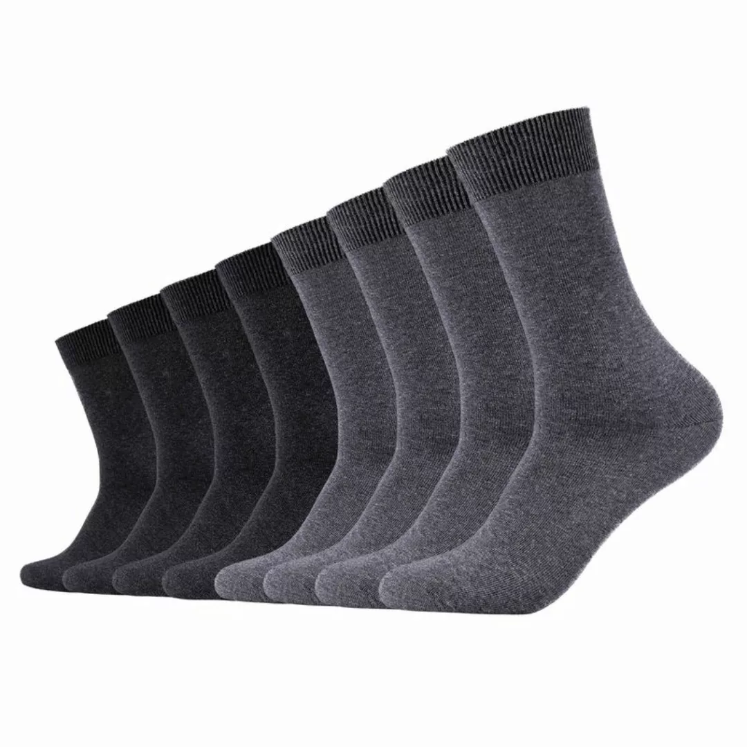 s.Oliver Unisex Socken, 8er Pack - Kurzsocken, einfarbig Grau 35-38 günstig online kaufen