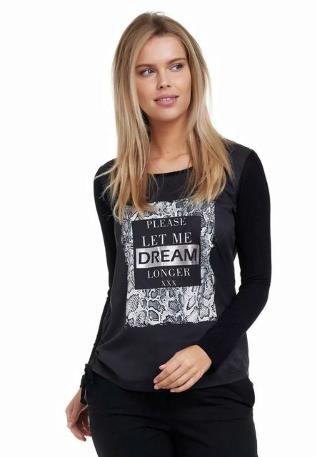 Decay Langarmshirt mit trendigem Metallic-Effekt günstig online kaufen