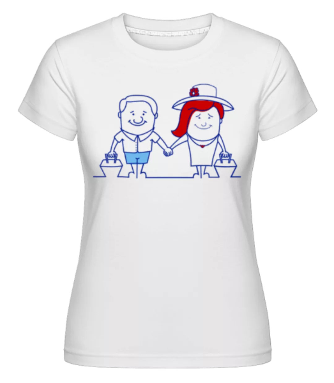 Fröhliches Paar · Shirtinator Frauen T-Shirt günstig online kaufen