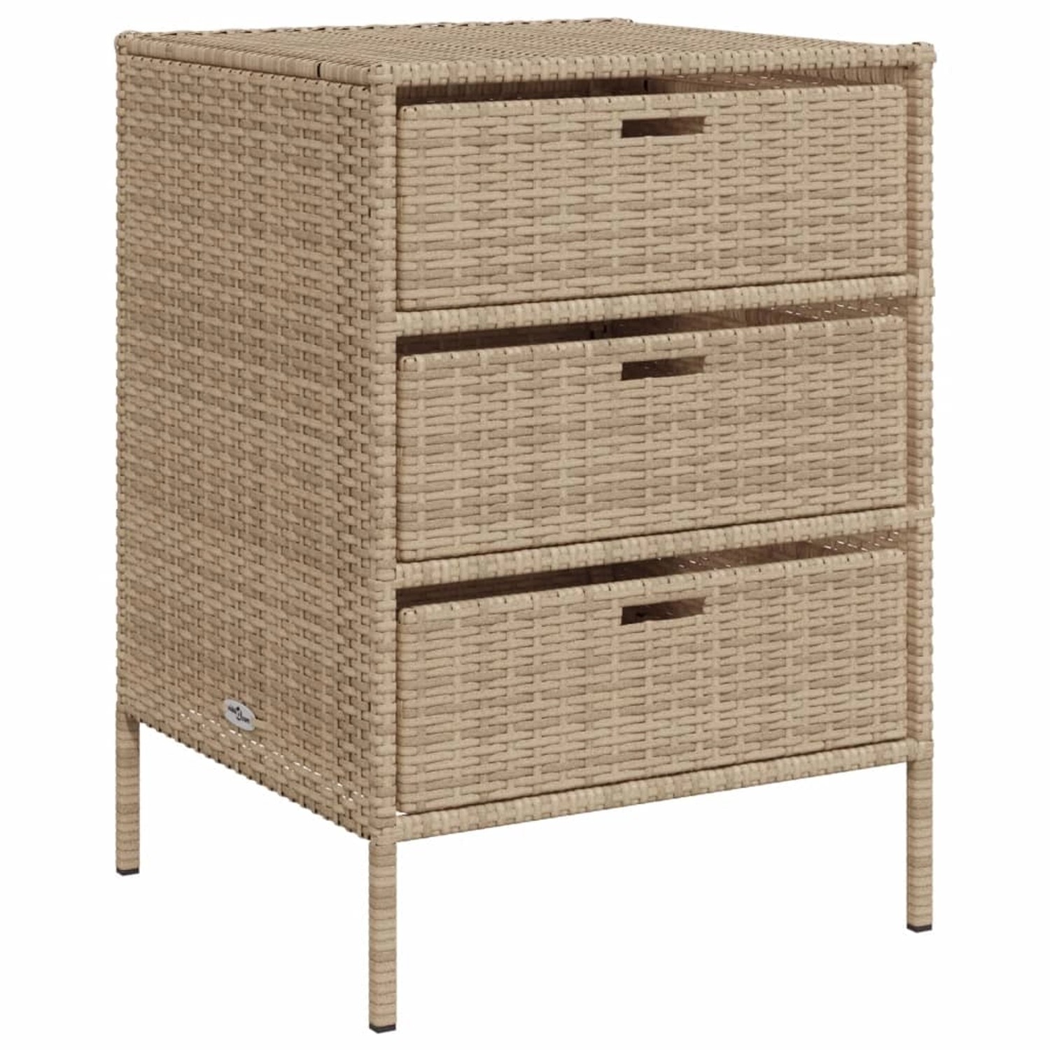 vidaXL Gartenschrank Beige 55x59x80 cm Poly Rattan günstig online kaufen