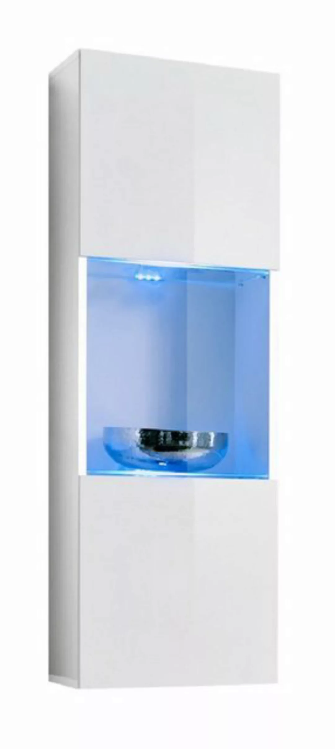 ASM-Moebel Hängevitrine Hängevitrine Glasvitrine FLY II Hochglanz Led Push- günstig online kaufen