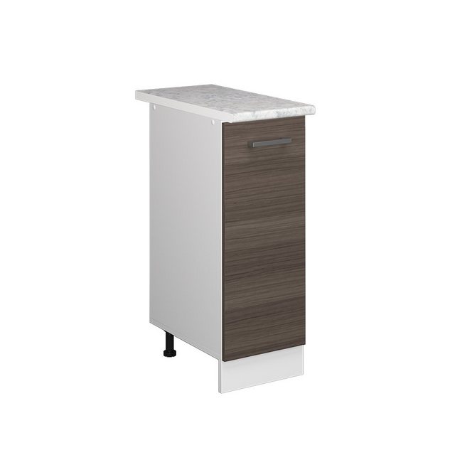 Vicco Apothekerschrank R-Line, Grau/Weiß, 30 cm, AP Marmor günstig online kaufen